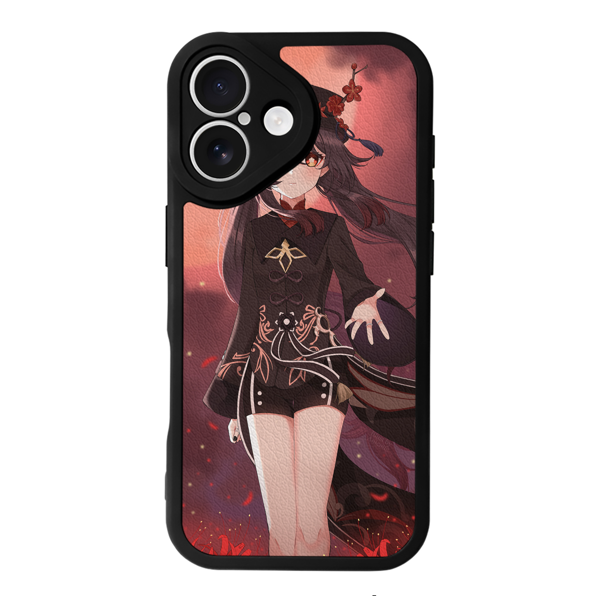 げんし神 genshin 【iPhone 16シリーズ対応】シリコンスマホケース（レザー調） 材質：シリコン